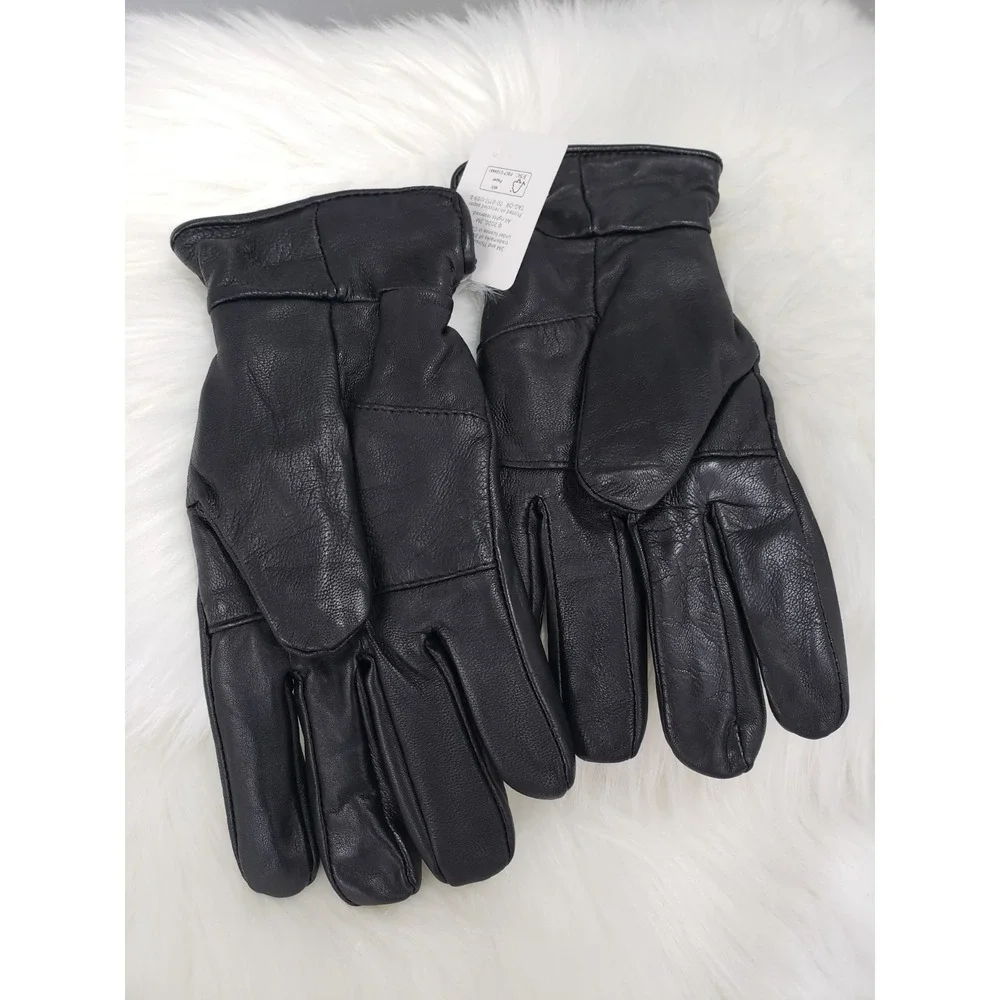 NEW Womens Black Genuine Soft Leather Thinsulate Isolant Gloves Size M/L DRIVING
